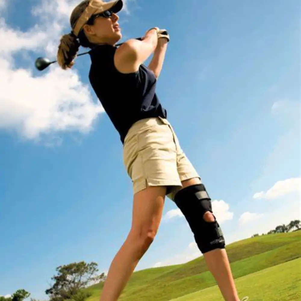 Golf with Knee Brace